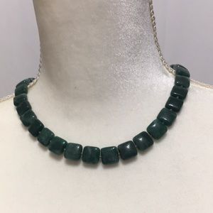 ROSS-SIMONS GREEN AVENTURINE STONES NECKLACE